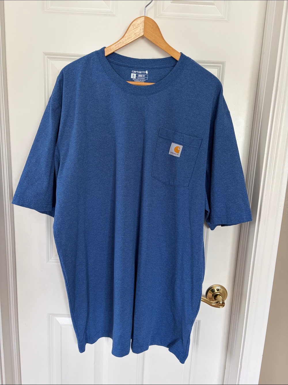 Carhartt Men’s Pocket T-Shirt - Blue - Loose Fit